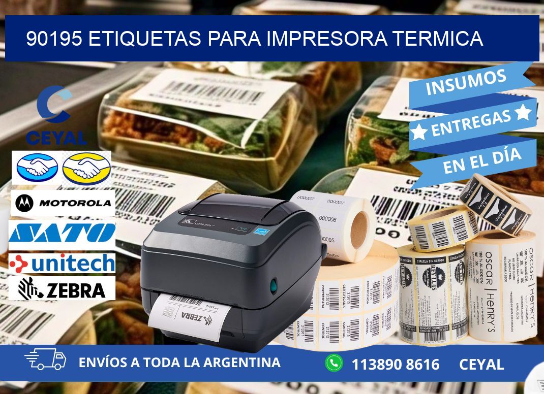90195 ETIQUETAS PARA IMPRESORA TERMICA
