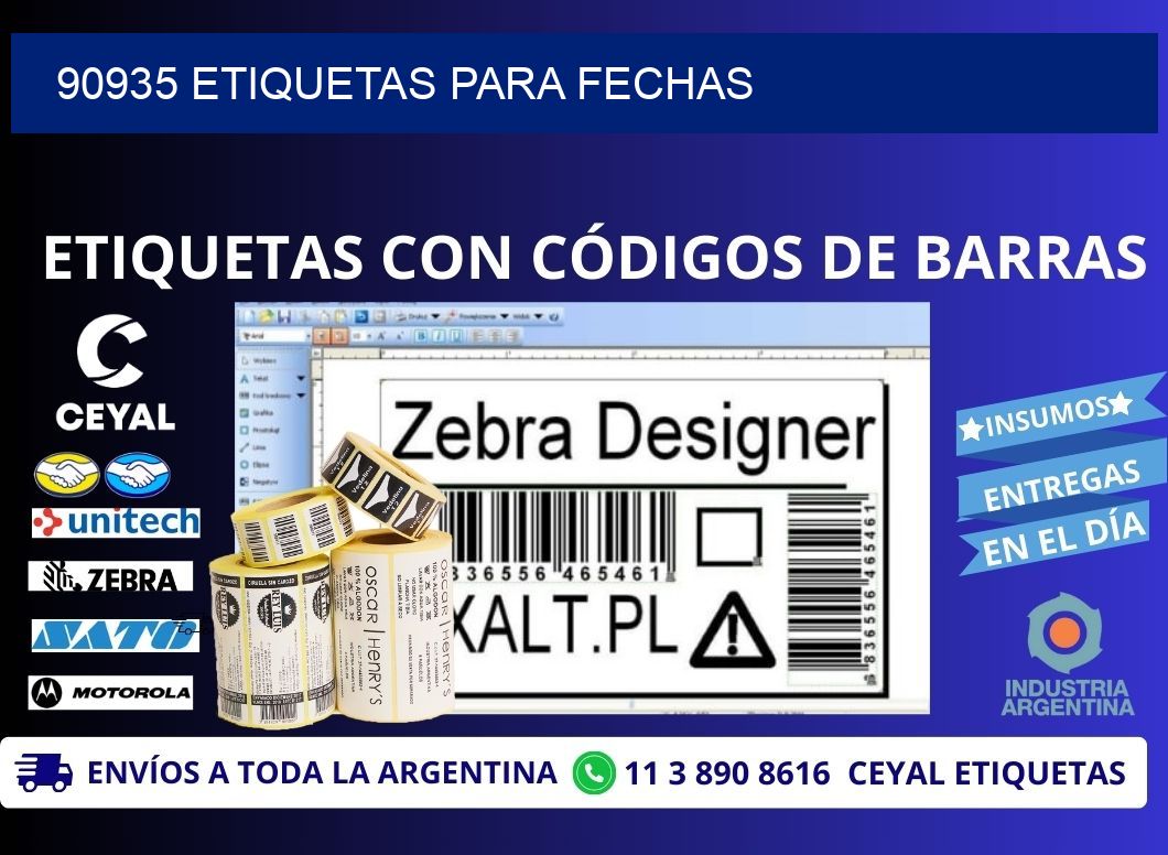 90935 ETIQUETAS PARA FECHAS