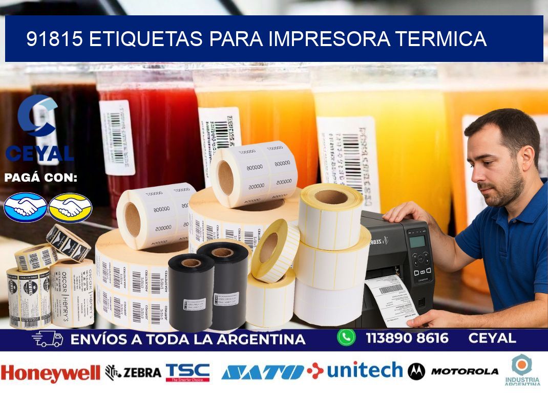 91815 ETIQUETAS PARA IMPRESORA TERMICA