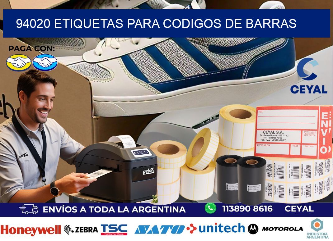 94020 ETIQUETAS PARA CODIGOS DE BARRAS