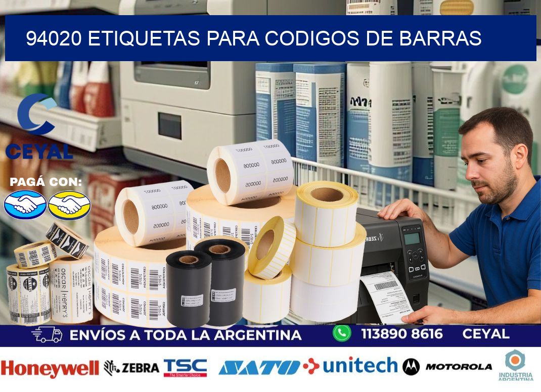 94020 ETIQUETAS PARA CODIGOS DE BARRAS