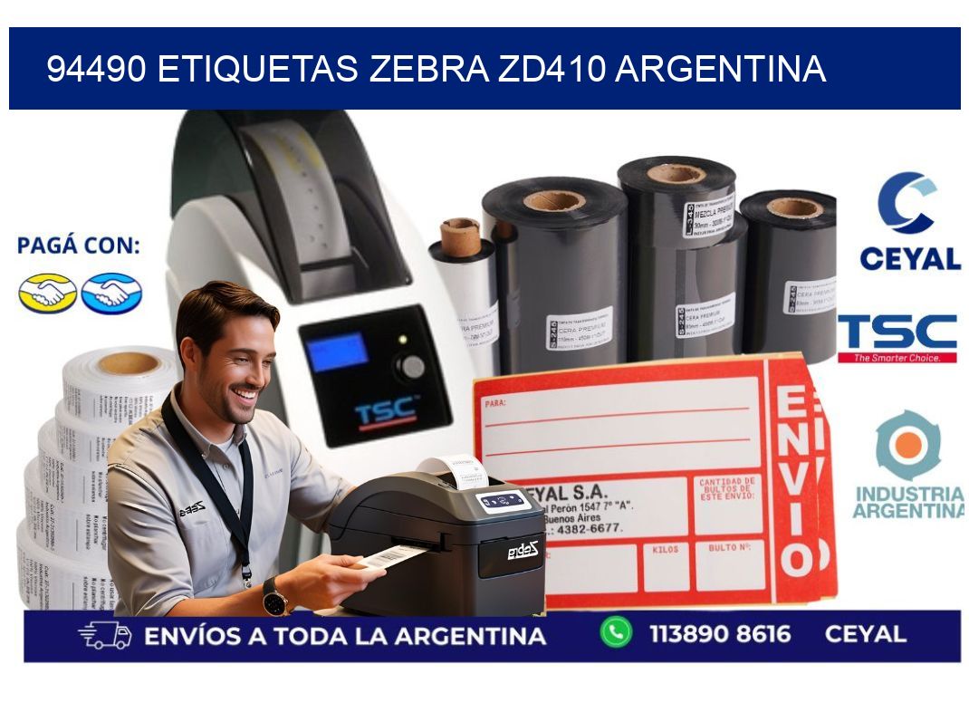 94490 etiquetas zebra zd410 argentina