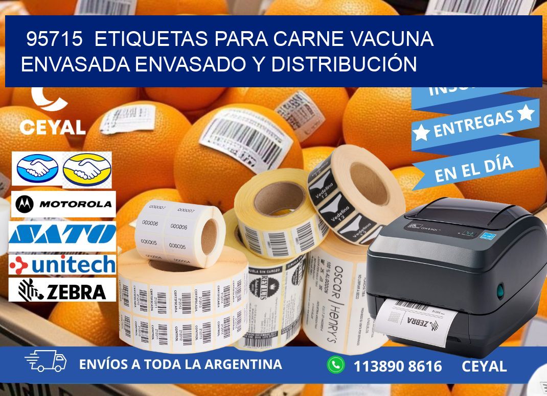 95715  ETIQUETAS PARA CARNE VACUNA ENVASADA ENVASADO Y DISTRIBUCIÓN