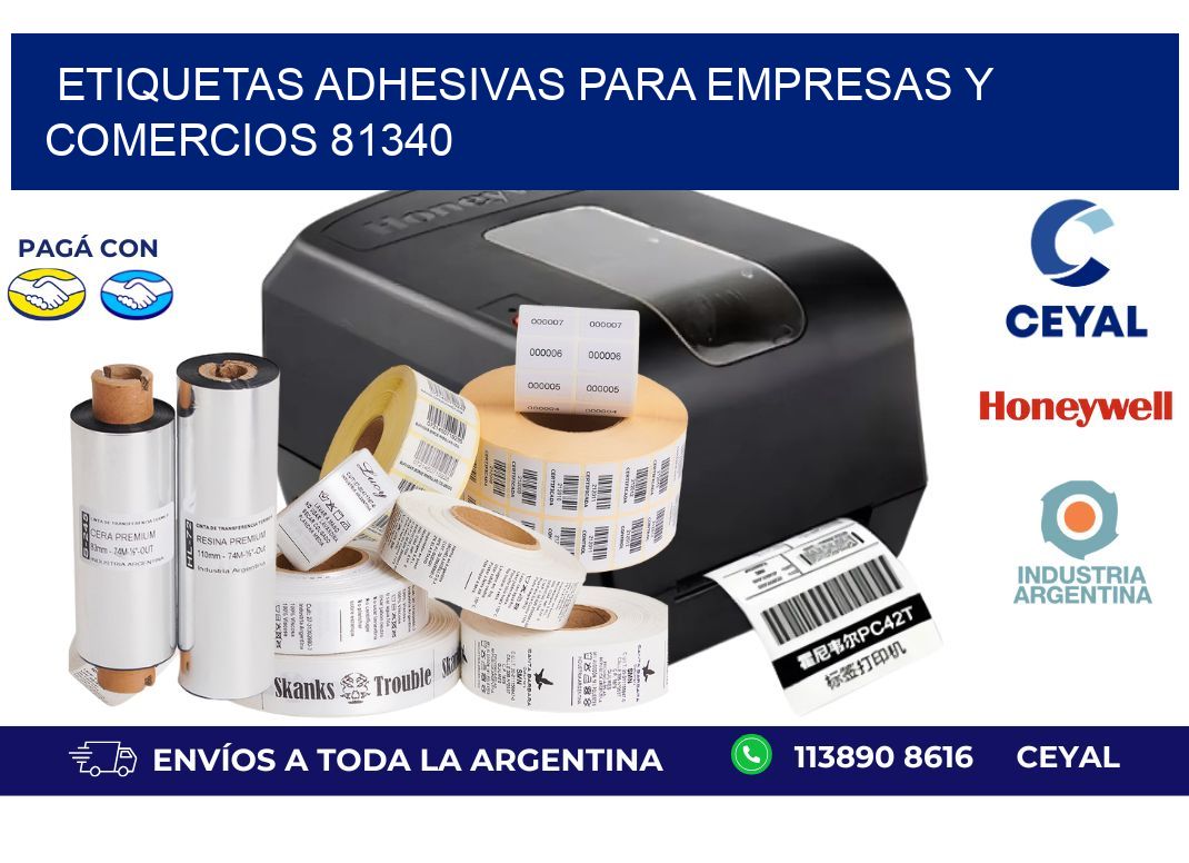 Etiquetas Adhesivas para Empresas y Comercios 81340