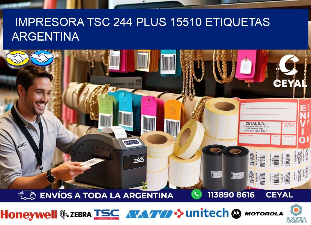 Impresora tsc 244 plus 15510 etiquetas argentina