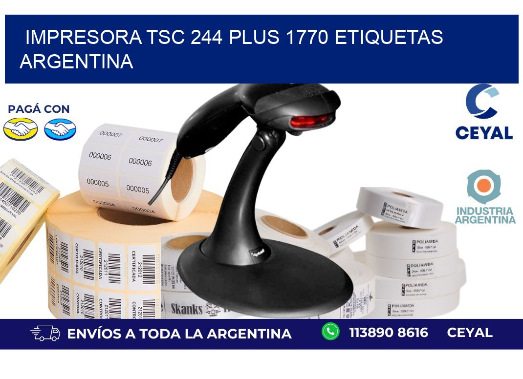 Impresora tsc 244 plus 1770 etiquetas argentina