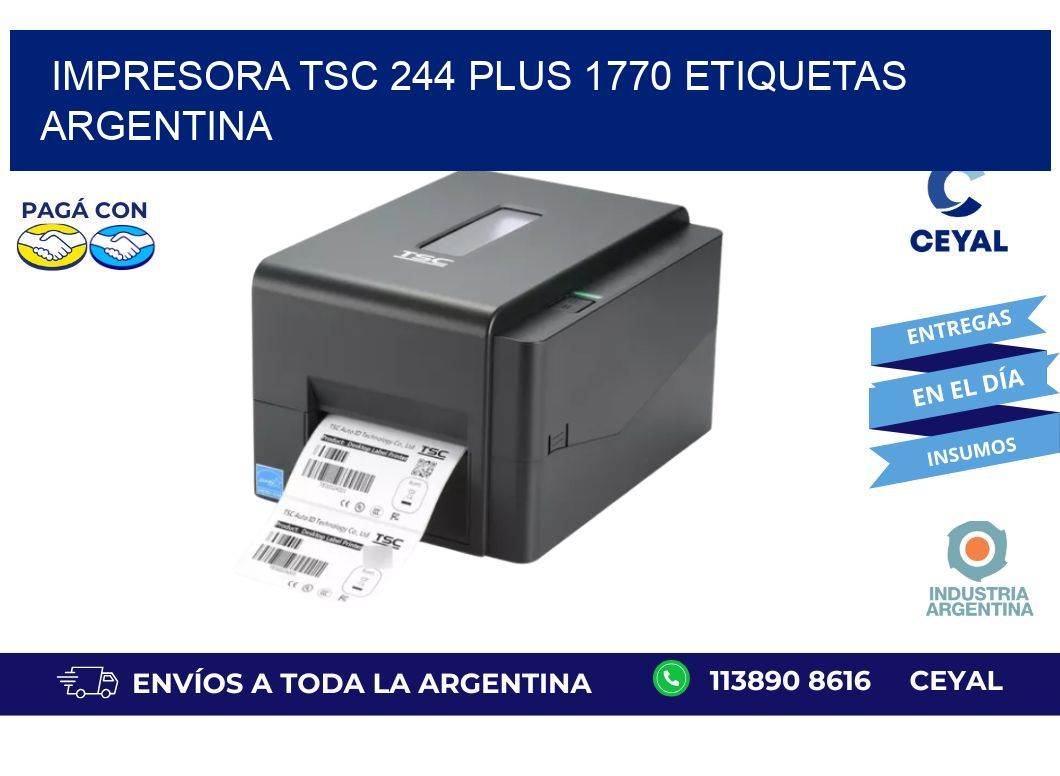 Impresora tsc 244 plus 1770 etiquetas argentina