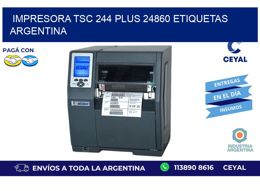 Impresora tsc 244 plus 24860 etiquetas argentina