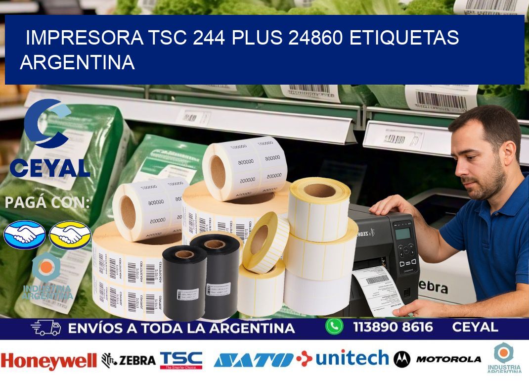 Impresora tsc 244 plus 24860 etiquetas argentina
