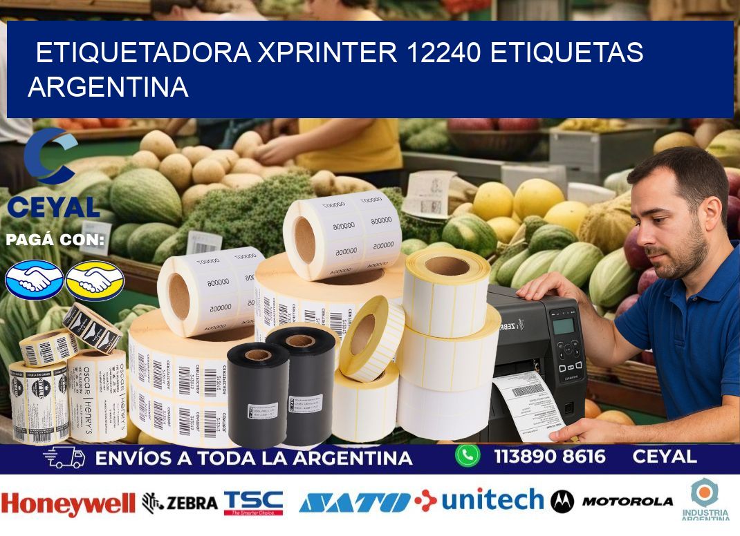 etiquetadora xprinter 12240 etiquetas argentina