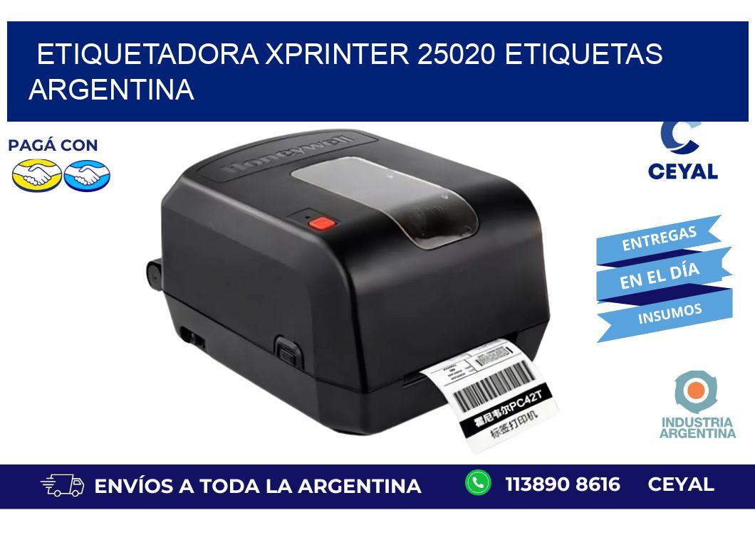 etiquetadora xprinter 25020 etiquetas argentina
