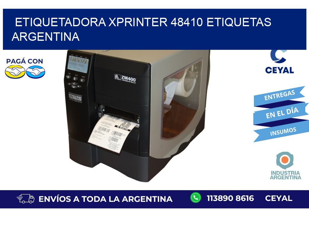 etiquetadora xprinter 48410 etiquetas argentina