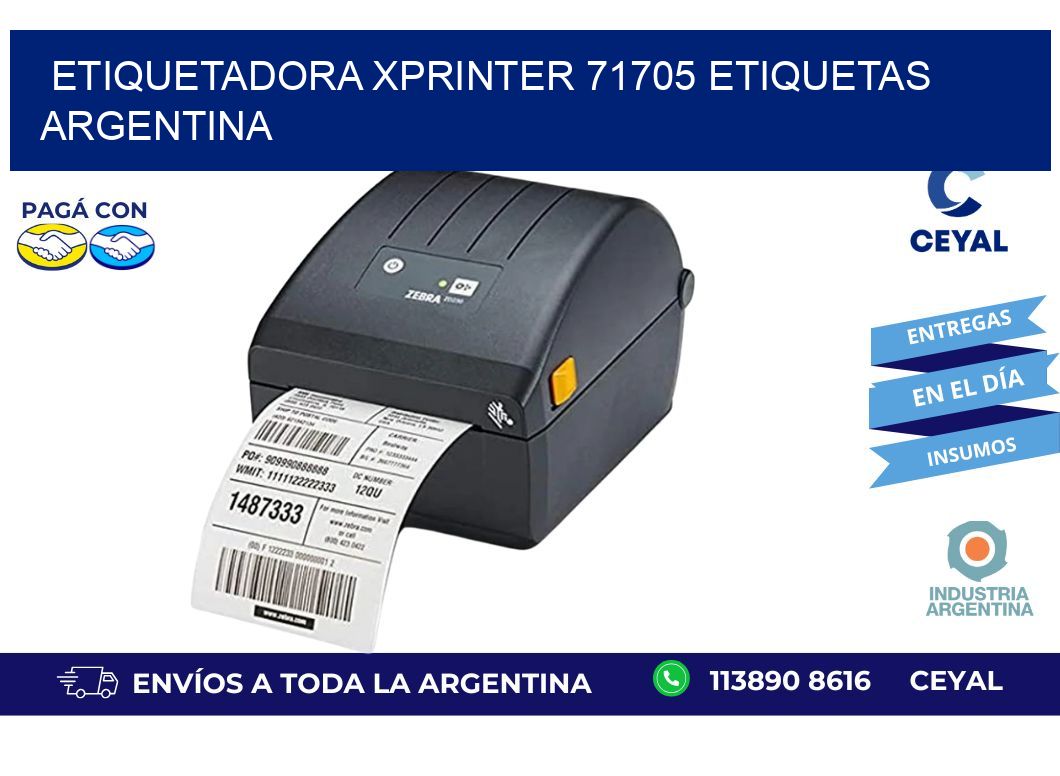 etiquetadora xprinter 71705 etiquetas argentina