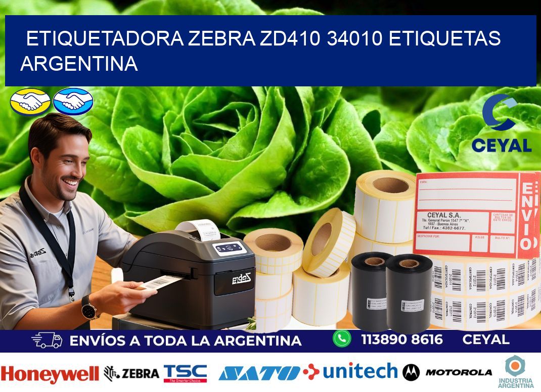 etiquetadora zebra zd410 34010 etiquetas argentina