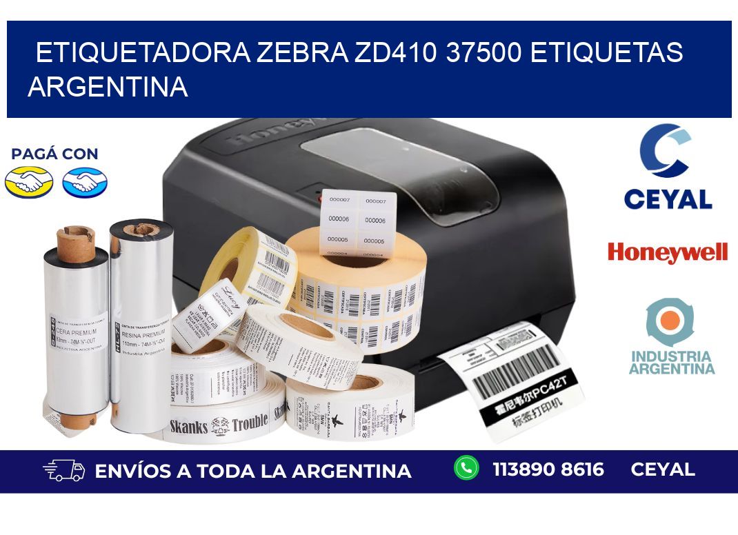 etiquetadora zebra zd410 37500 etiquetas argentina