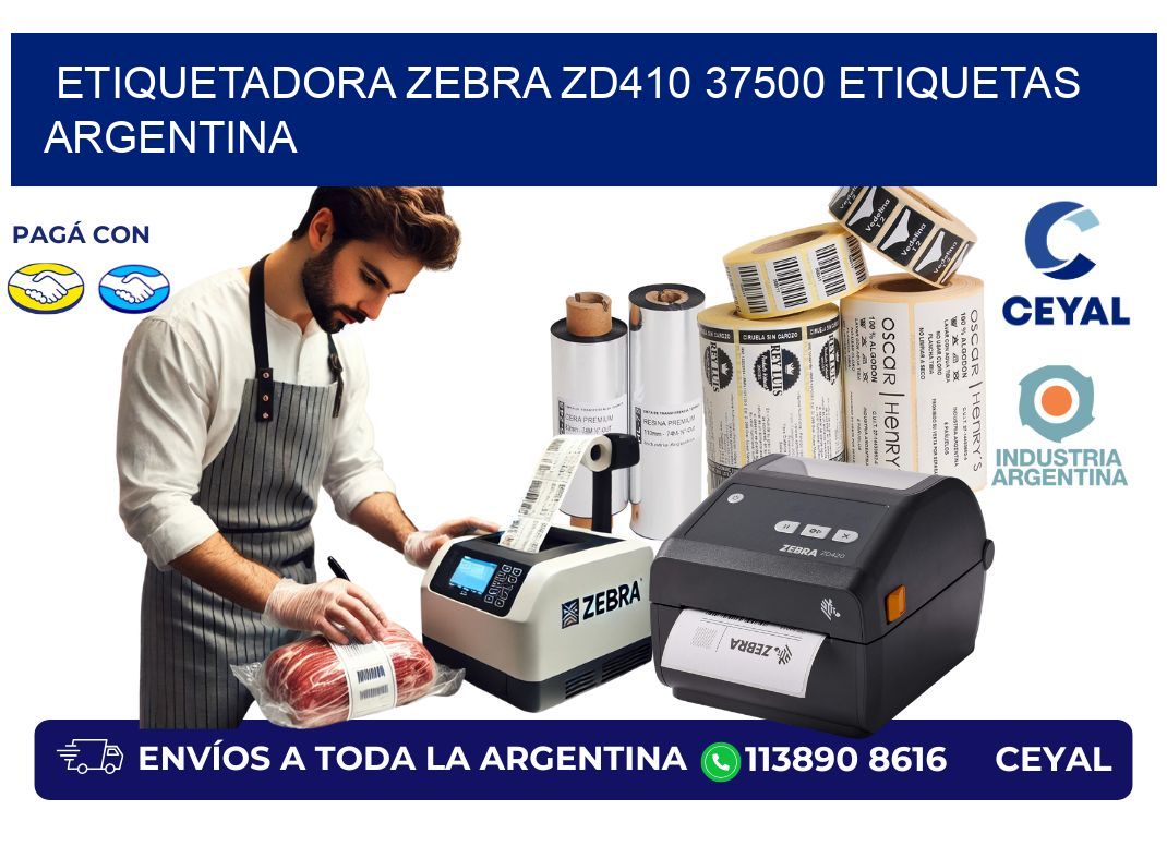 etiquetadora zebra zd410 37500 etiquetas argentina
