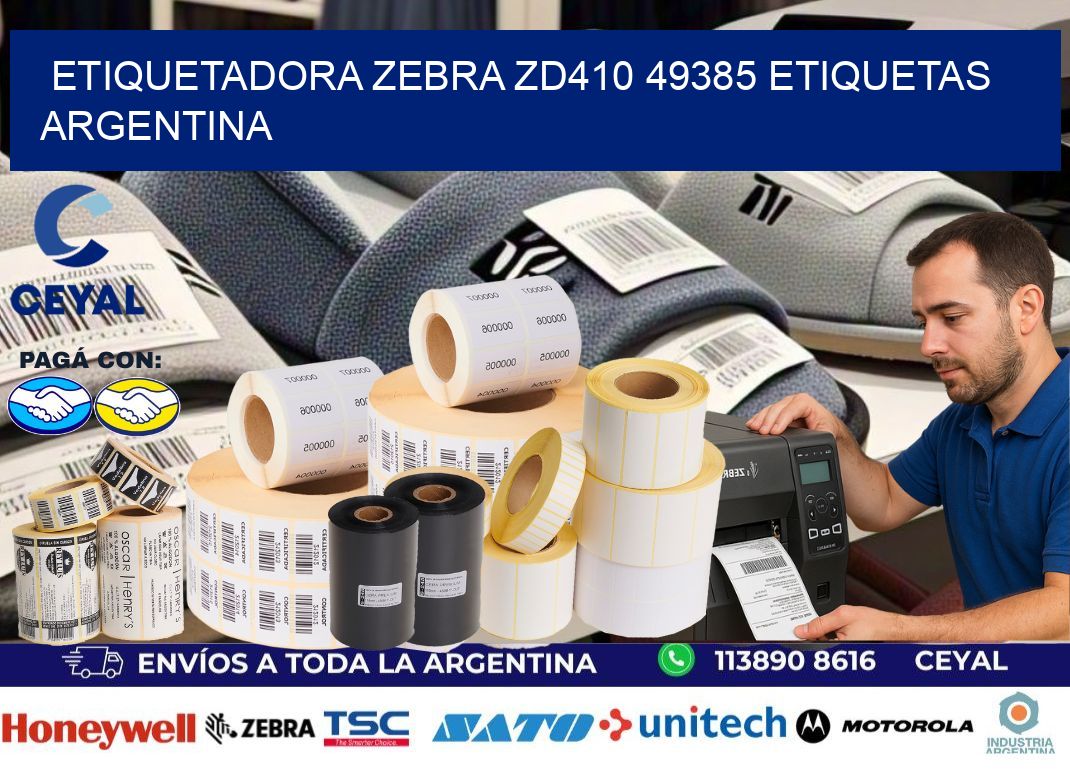 etiquetadora zebra zd410 49385 etiquetas argentina