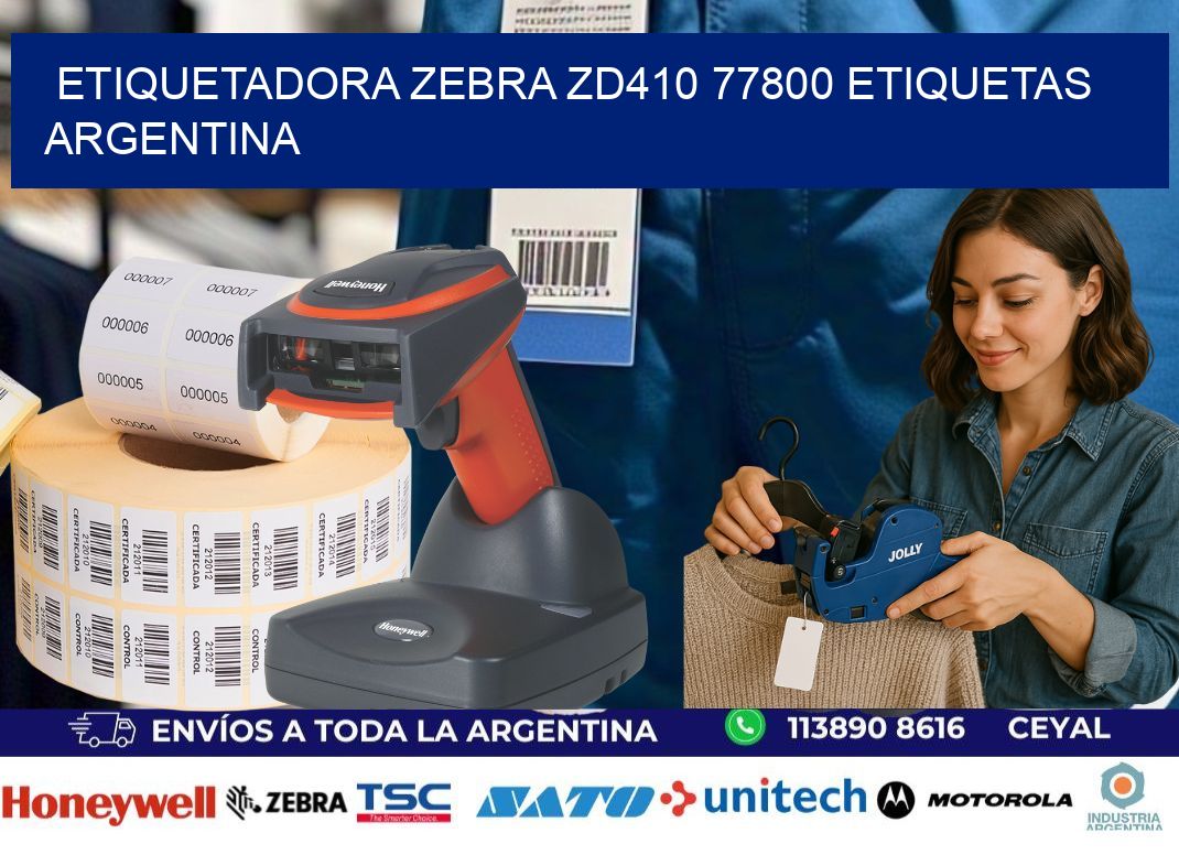 etiquetadora zebra zd410 77800 etiquetas argentina