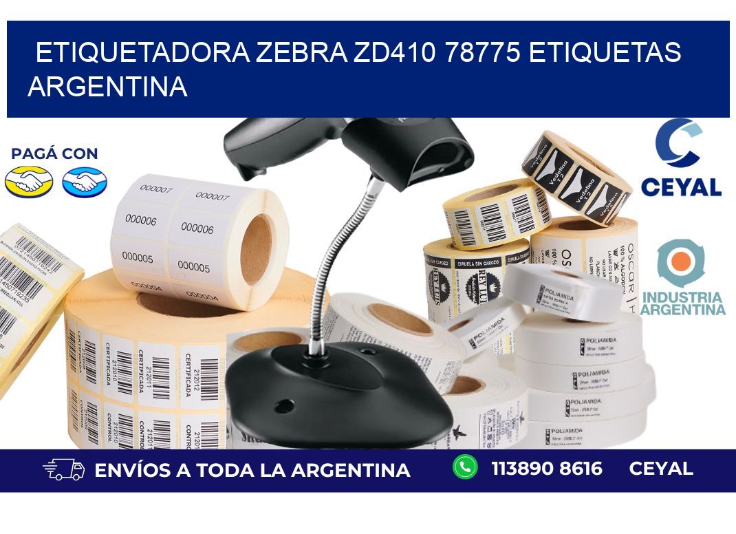 etiquetadora zebra zd410 78775 etiquetas argentina