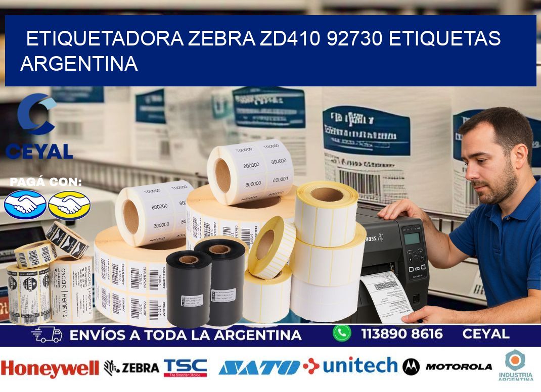 etiquetadora zebra zd410 92730 etiquetas argentina