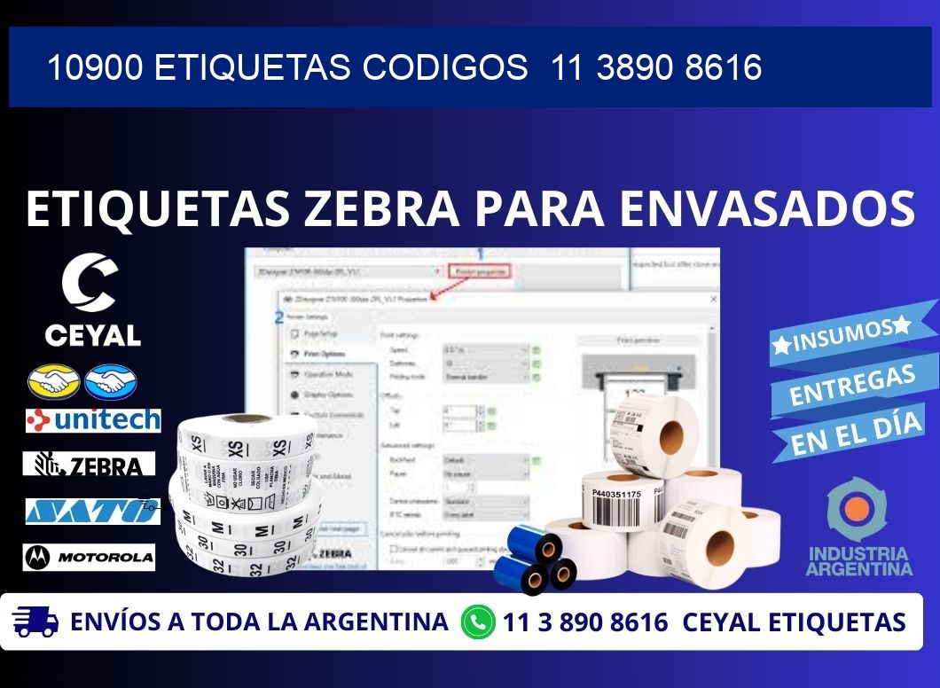 10900 ETIQUETAS CODIGOS  11 3890 8616