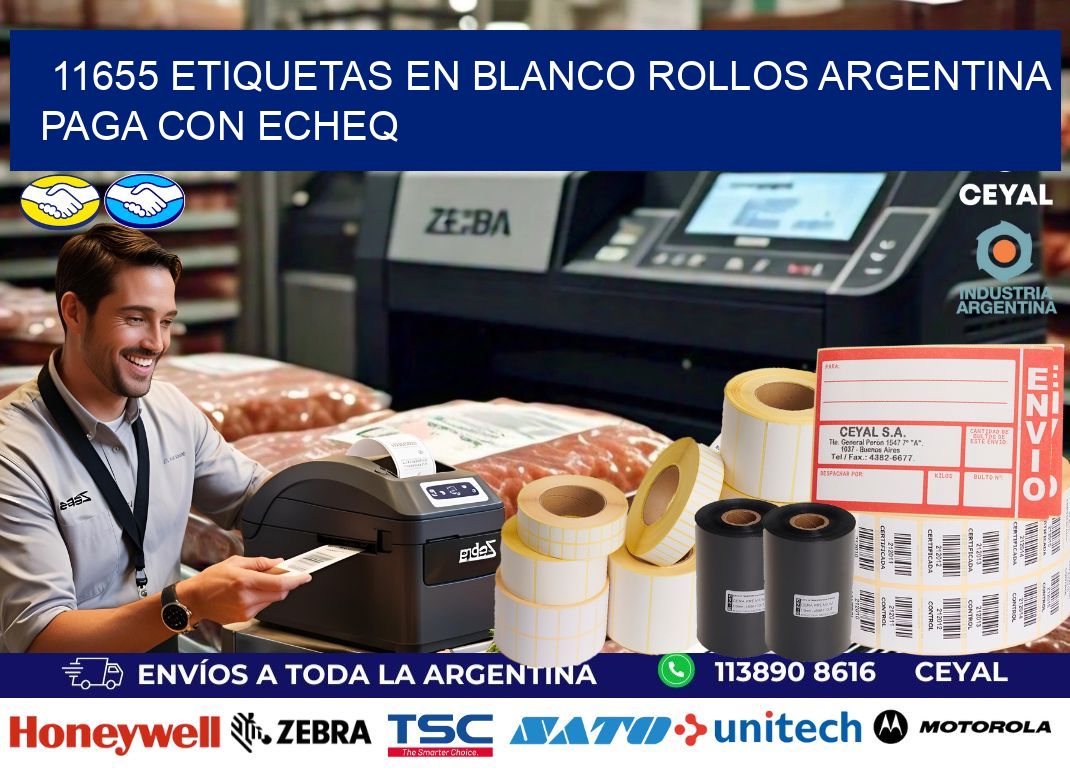 11655 ETIQUETAS EN BLANCO ROLLOS ARGENTINA PAGA CON ECHEQ