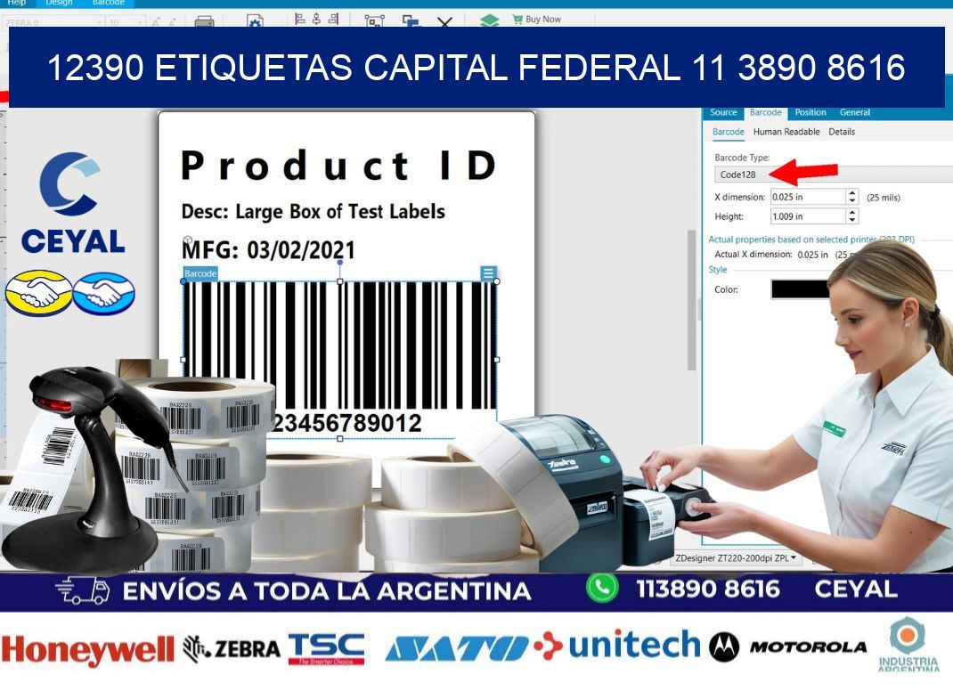 12390 ETIQUETAS CAPITAL FEDERAL 11 3890 8616