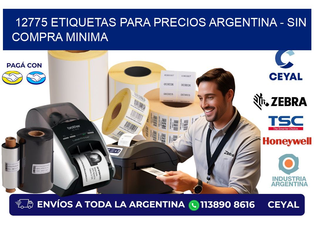 12775 ETIQUETAS PARA PRECIOS ARGENTINA - SIN COMPRA MINIMA