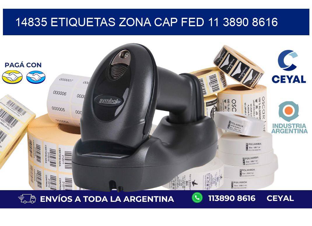 14835 ETIQUETAS ZONA CAP FED 11 3890 8616