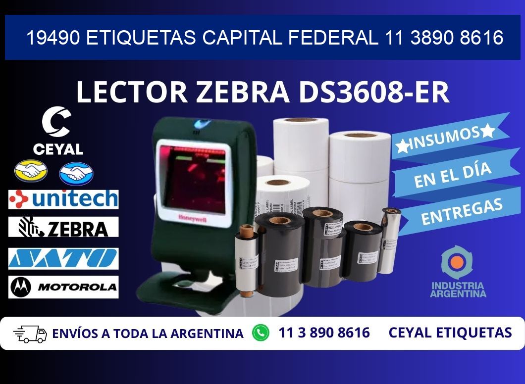 19490 ETIQUETAS CAPITAL FEDERAL 11 3890 8616