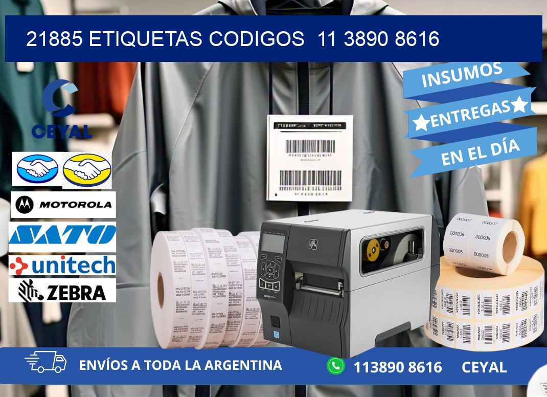 21885 ETIQUETAS CODIGOS  11 3890 8616