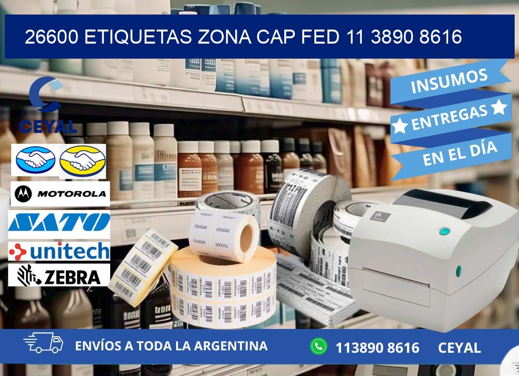 26600 ETIQUETAS ZONA CAP FED 11 3890 8616