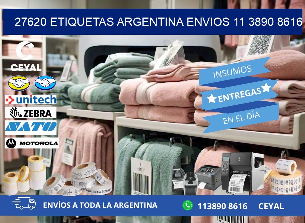 27620 ETIQUETAS ARGENTINA ENVIOS 11 3890 8616