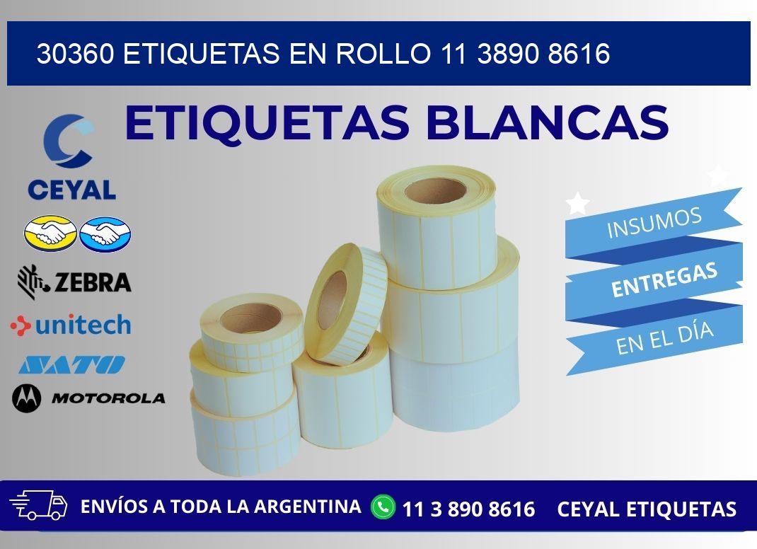 30360 ETIQUETAS EN ROLLO 11 3890 8616
