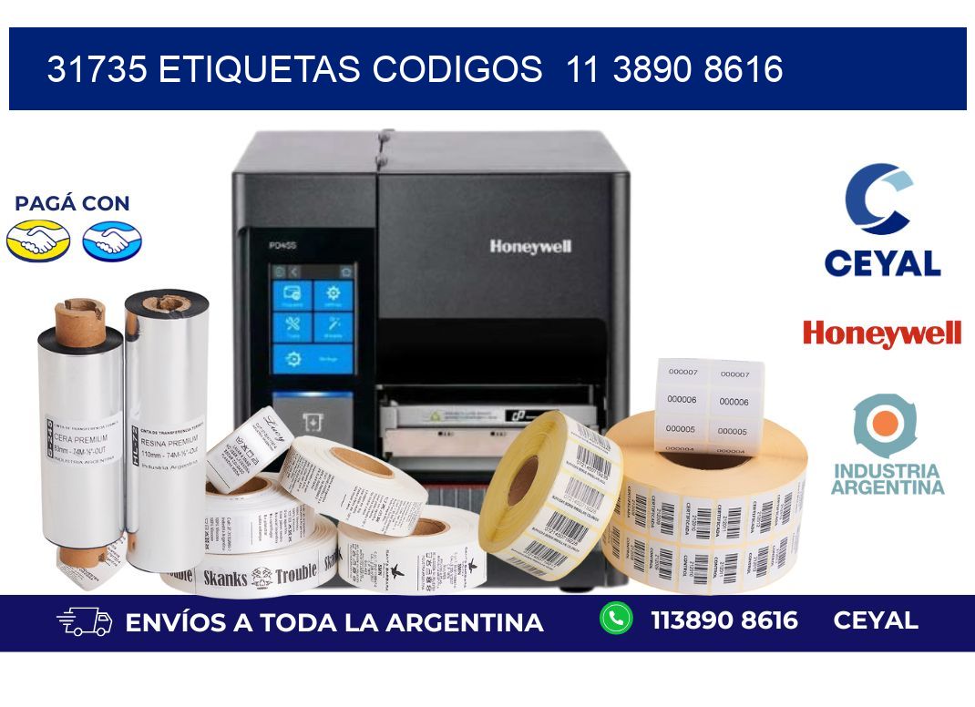 31735 ETIQUETAS CODIGOS  11 3890 8616