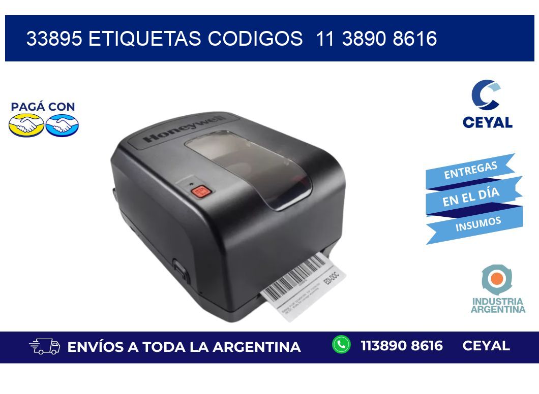 33895 ETIQUETAS CODIGOS  11 3890 8616