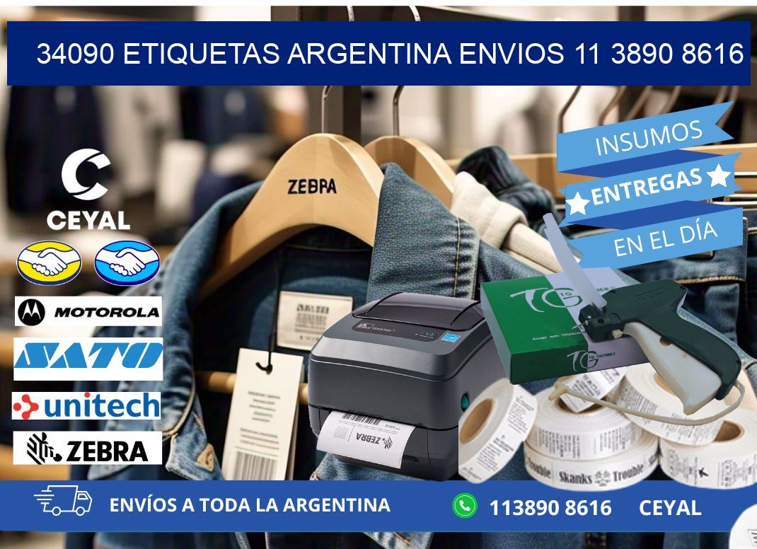 34090 ETIQUETAS ARGENTINA ENVIOS 11 3890 8616