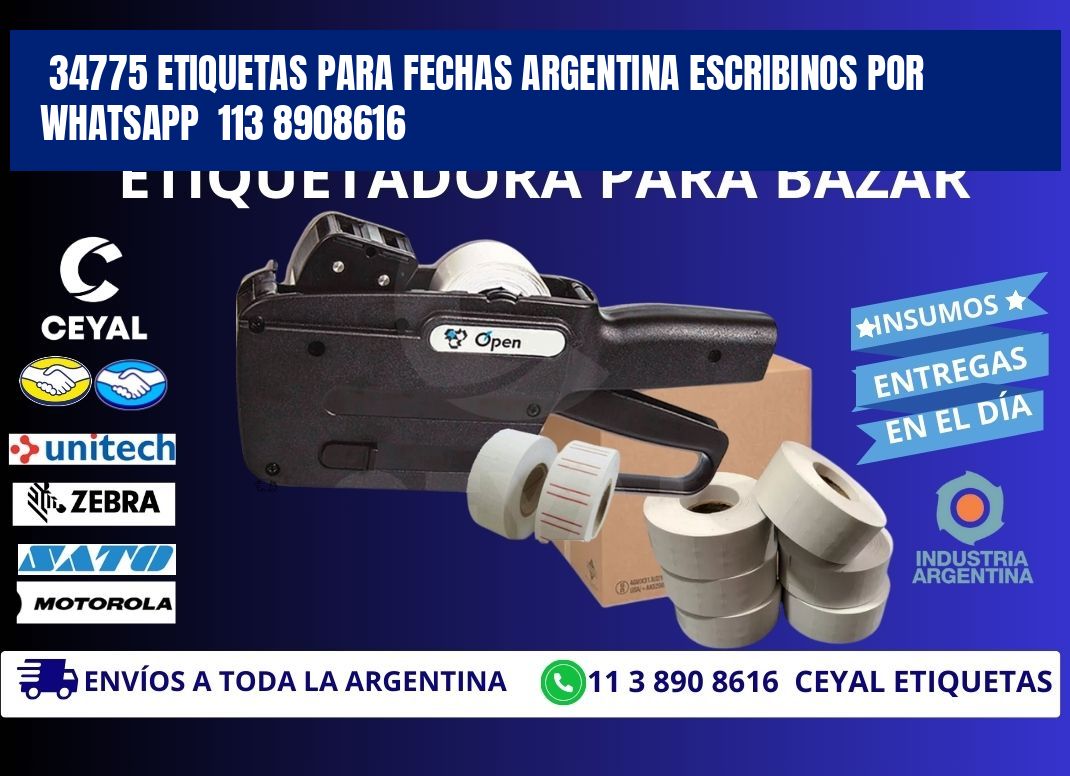34775 ETIQUETAS PARA FECHAS ARGENTINA ESCRIBINOS POR WHATSAPP  113 8908616
