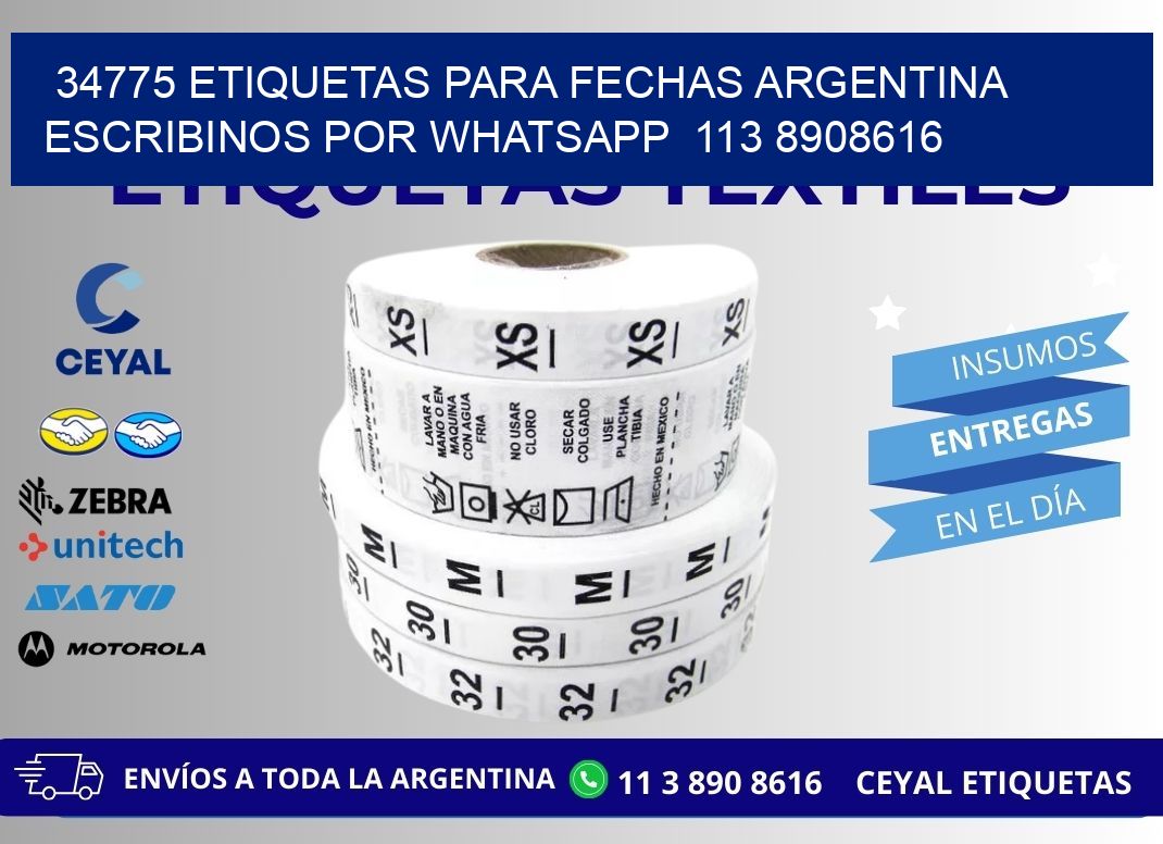 34775 ETIQUETAS PARA FECHAS ARGENTINA ESCRIBINOS POR WHATSAPP  113 8908616