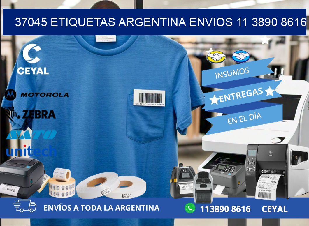 37045 ETIQUETAS ARGENTINA ENVIOS 11 3890 8616