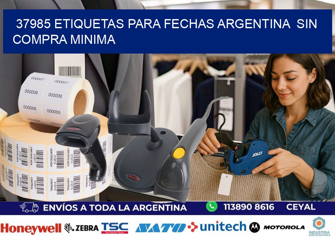 37985 ETIQUETAS PARA FECHAS ARGENTINA  SIN COMPRA MINIMA