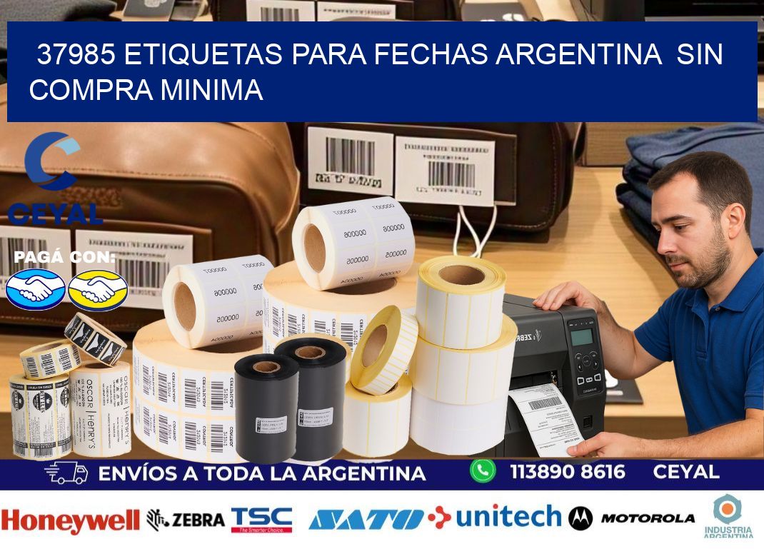 37985 ETIQUETAS PARA FECHAS ARGENTINA  SIN COMPRA MINIMA