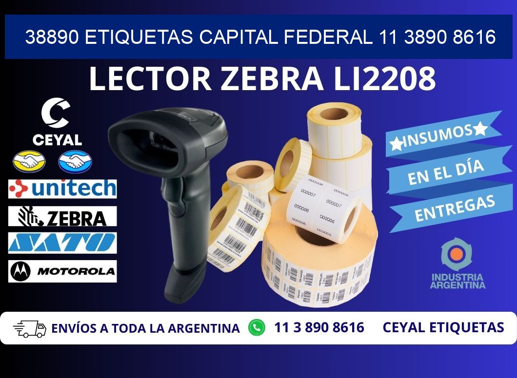38890 ETIQUETAS CAPITAL FEDERAL 11 3890 8616