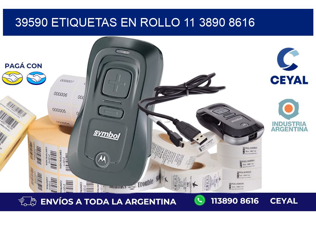 39590 ETIQUETAS EN ROLLO 11 3890 8616