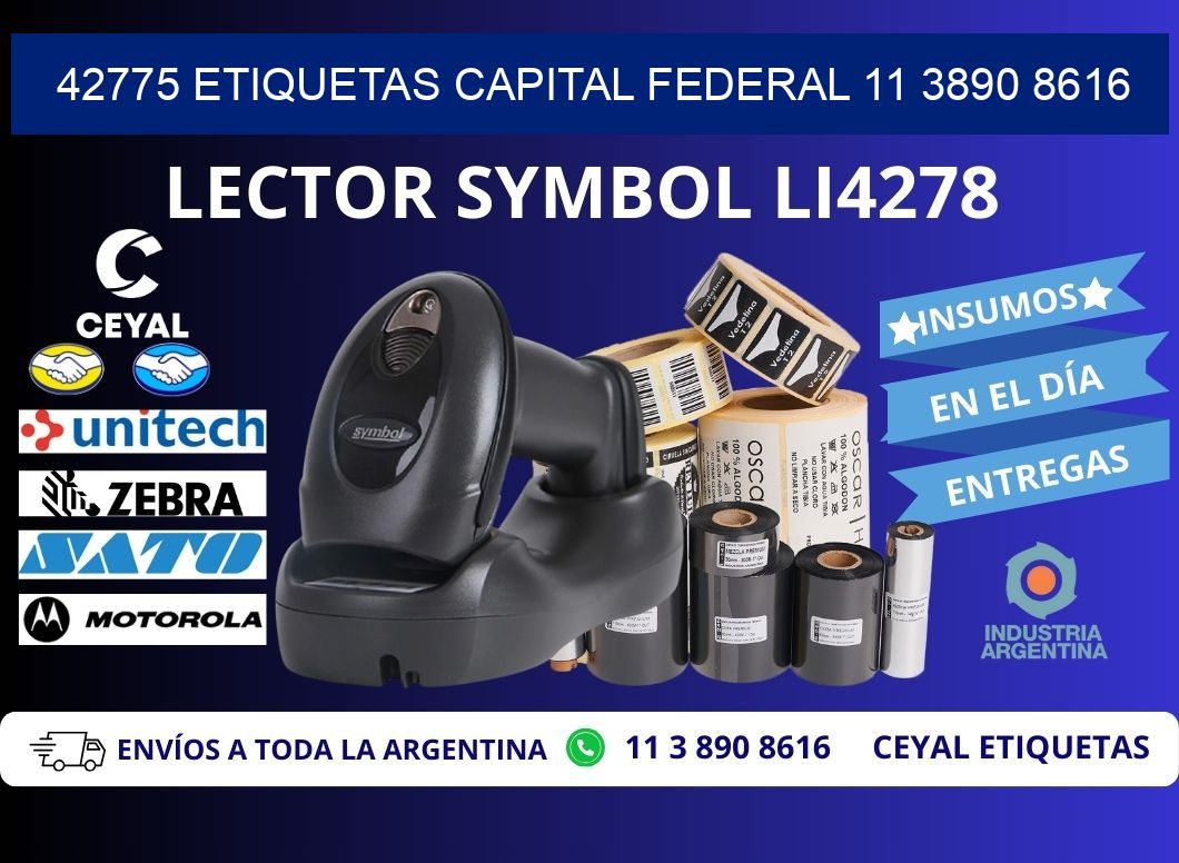 42775 ETIQUETAS CAPITAL FEDERAL 11 3890 8616