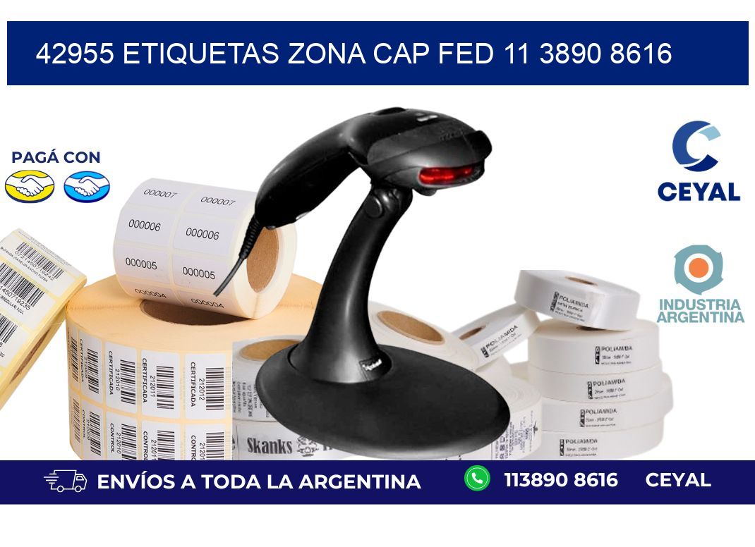 42955 ETIQUETAS ZONA CAP FED 11 3890 8616