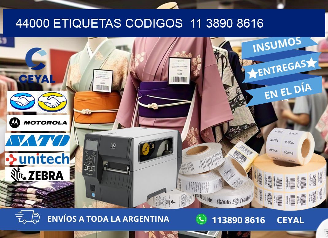 44000 ETIQUETAS CODIGOS  11 3890 8616