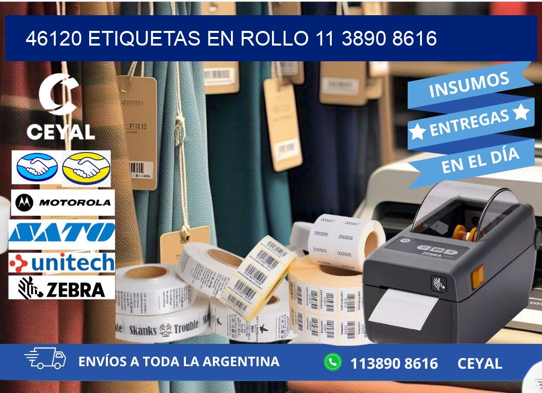 46120 ETIQUETAS EN ROLLO 11 3890 8616