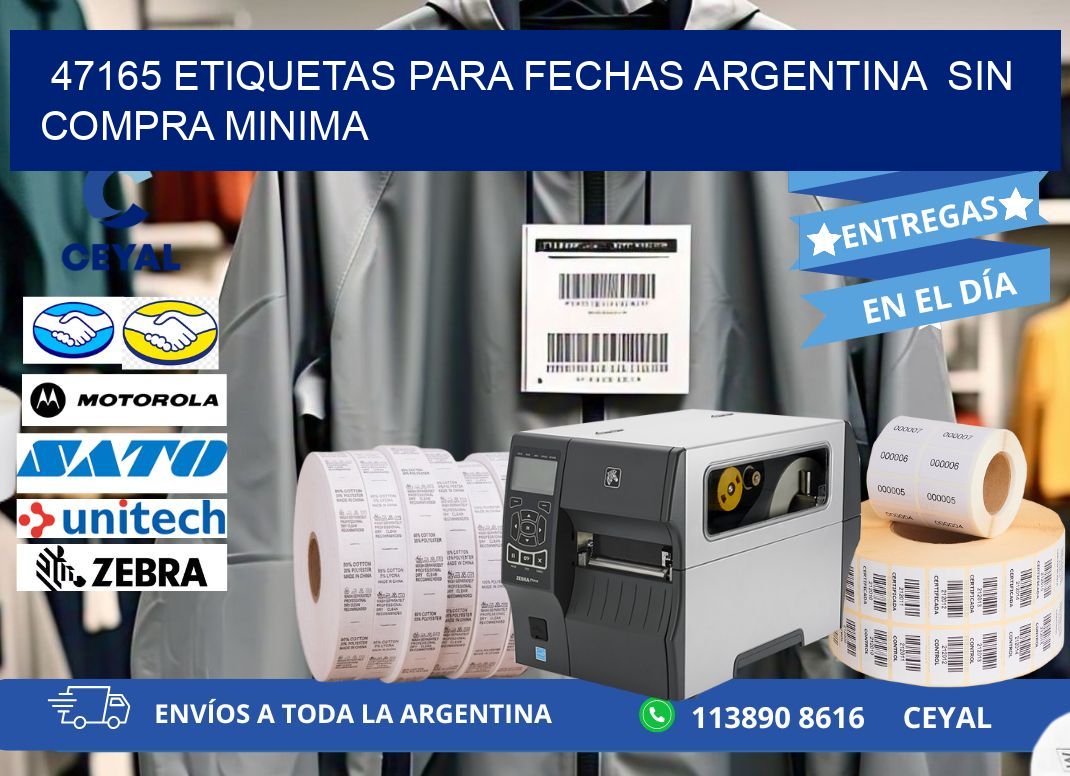 47165 ETIQUETAS PARA FECHAS ARGENTINA  SIN COMPRA MINIMA