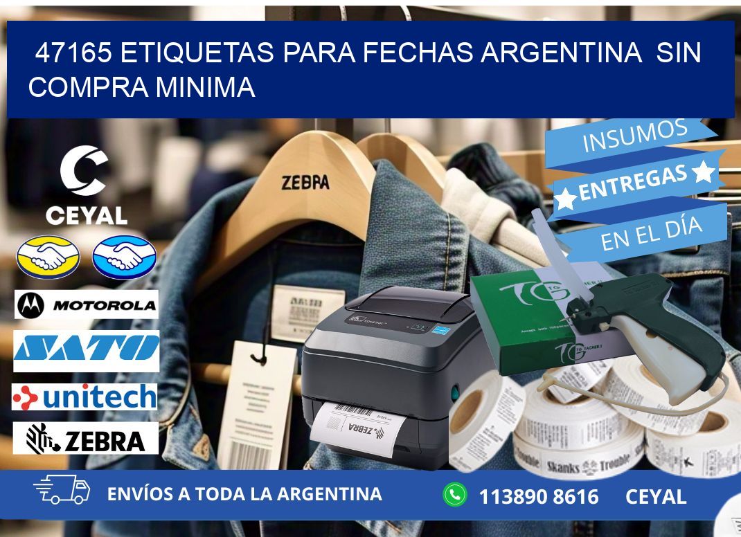 47165 ETIQUETAS PARA FECHAS ARGENTINA  SIN COMPRA MINIMA